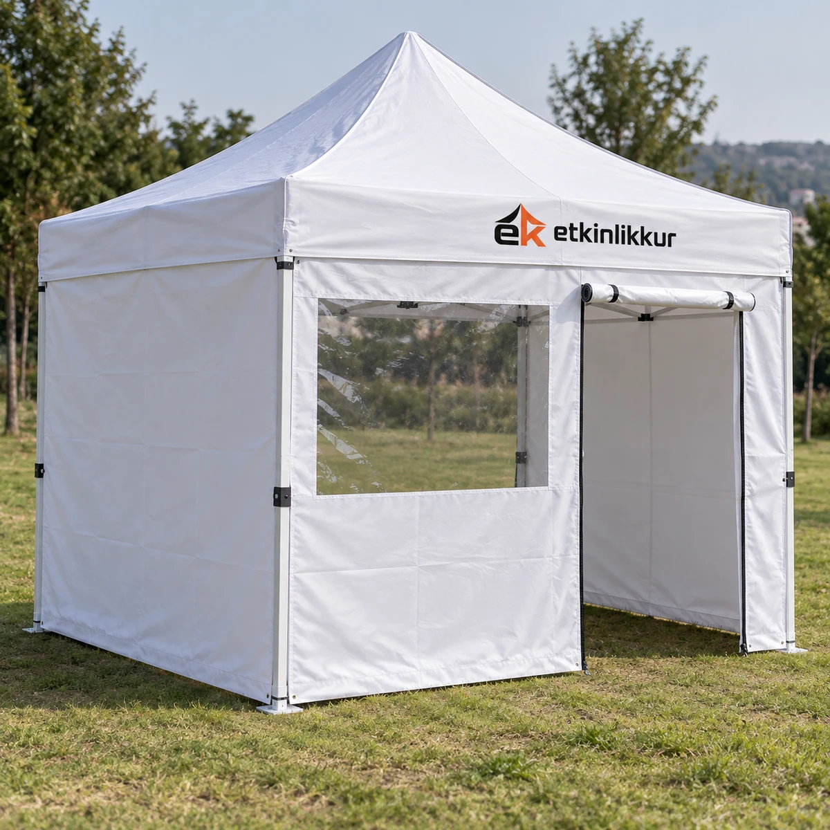 2×2 Gazebo 30’luk Gövde 3 Tam 1 Pencere+Kapılı Duvar 3lü Versiyon Model