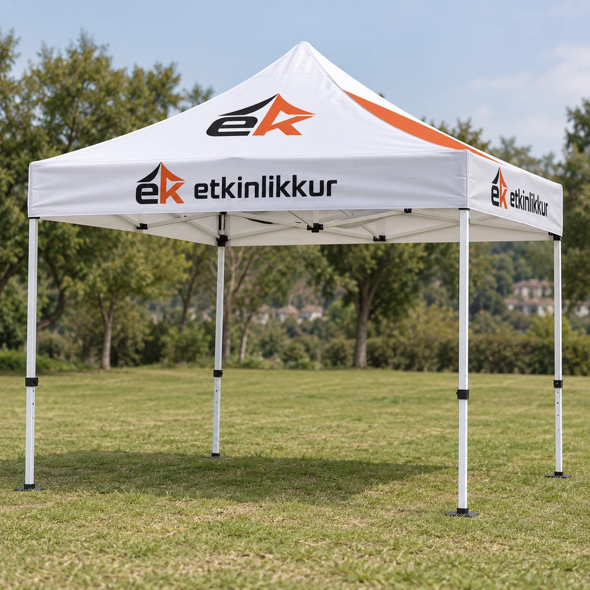 2×3 Gazebo Baskılı Tavan 30’luk Çelik Gövdeli Model