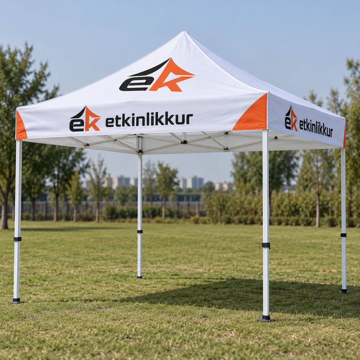 2×3 Gazebo Baskılı Tavan 40’lık Çelik Gövdeli Model