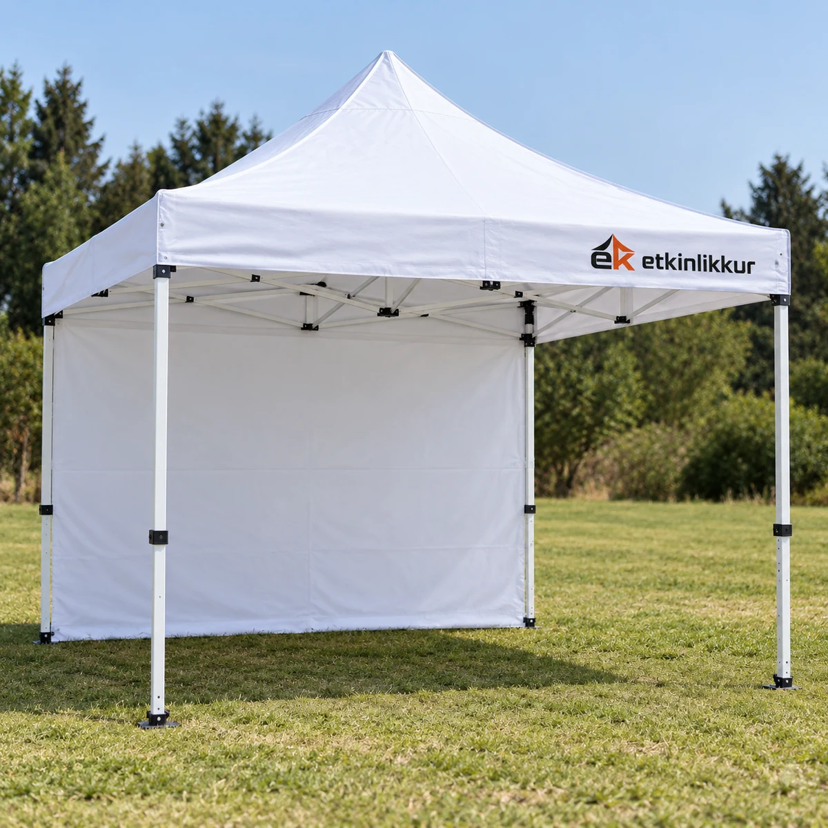 3×3 Gazebo 30’luk Çelik Gövdeli 1 Adet Tam Duvarlı Model