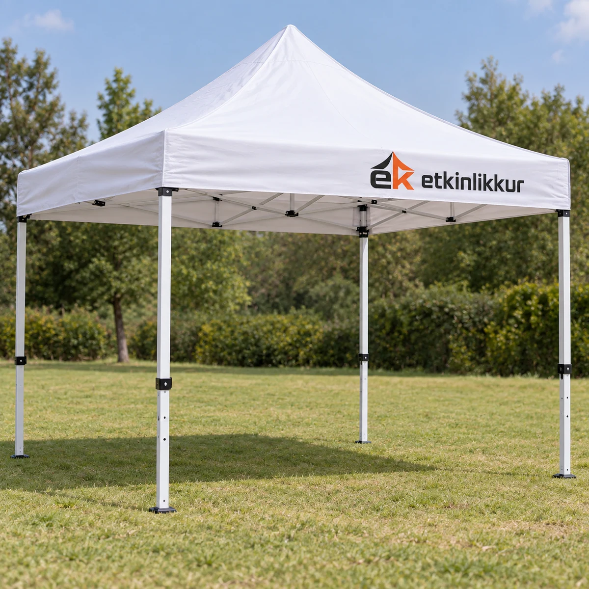 3×3 Gazebo 40’lık Çelik Gövdeli 1 Adet Tam 2 Adet Sineklik+Şeffaf+Perdeli Camlı 1 Adet Sineklik+Şeffaf+Perdeli Camlı Kapılı Model