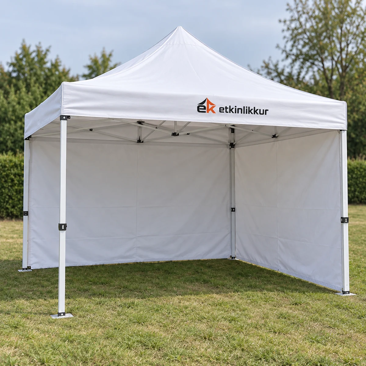 3×3 Gazebo 40’lık Çelik Gövdeli 2 Adet Tam Duvarlı Model