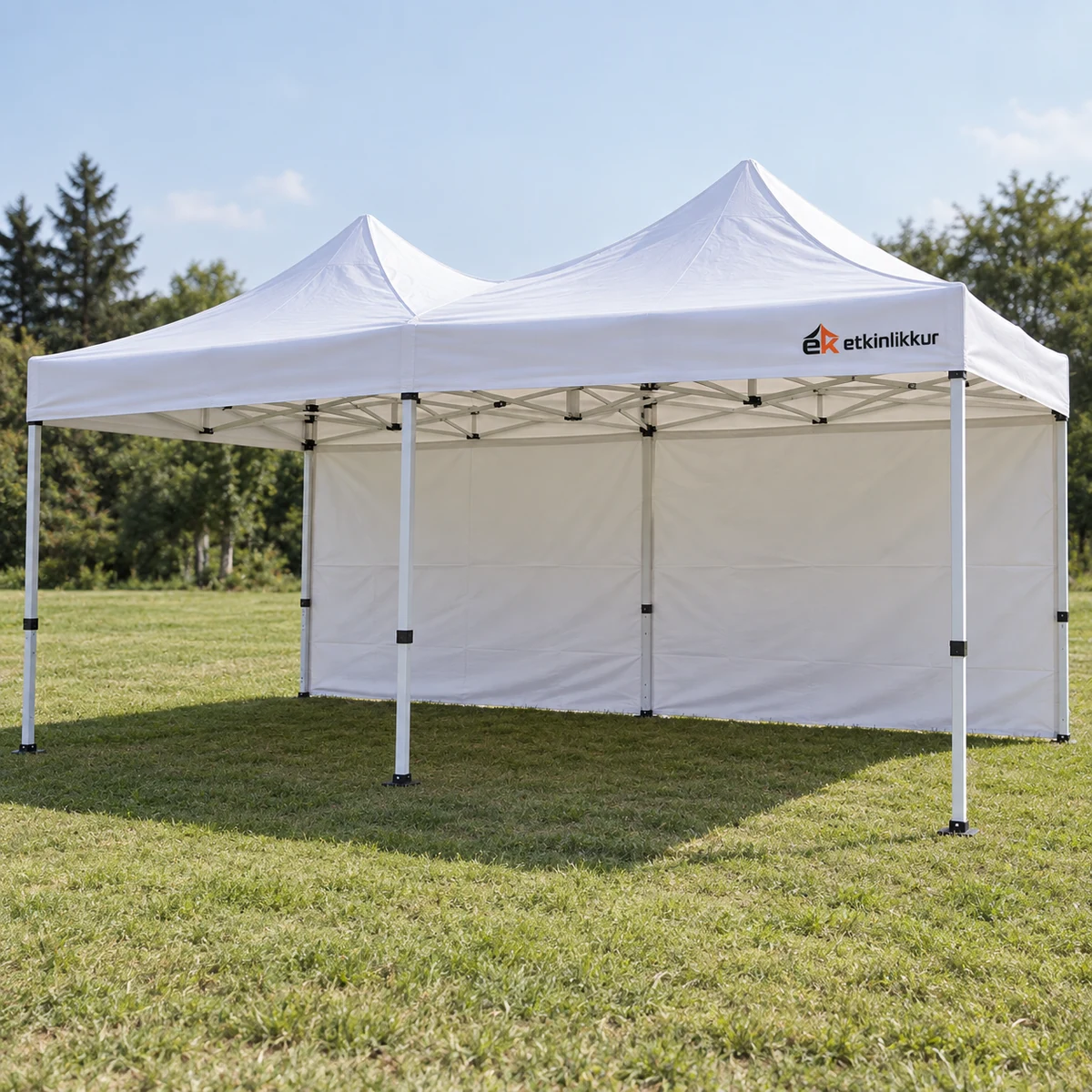 3×6 Gazebo 40’lık Çelik Gövde 1 Adet Tam Duvarlı Model